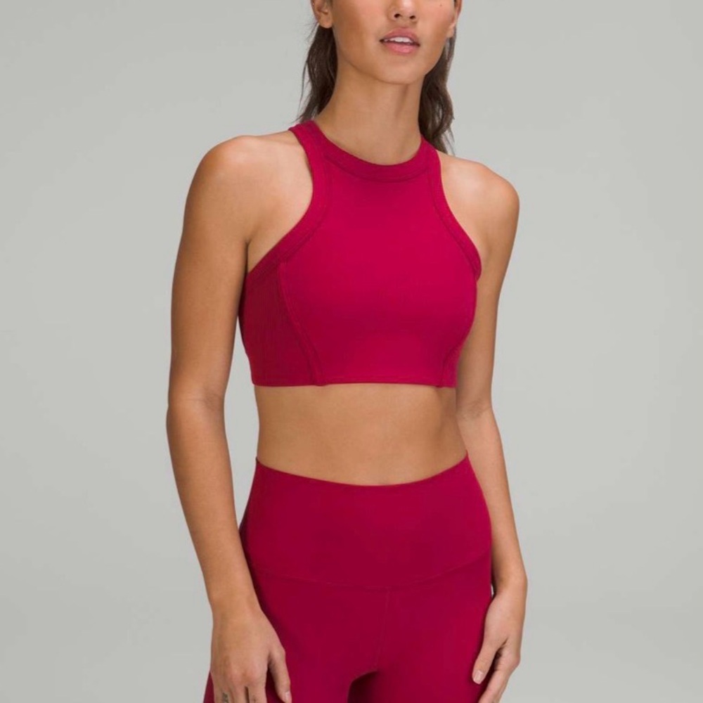**NWT Lululemon athletica garnet Ribbed nulu Crop Top